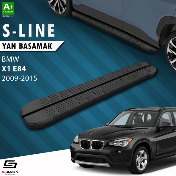 S-Dizayn Bmw X1 E84 S-Line Siyah Yan Basamak 183 Cm 2009-2015 A+ Kalite ürün görseli 1