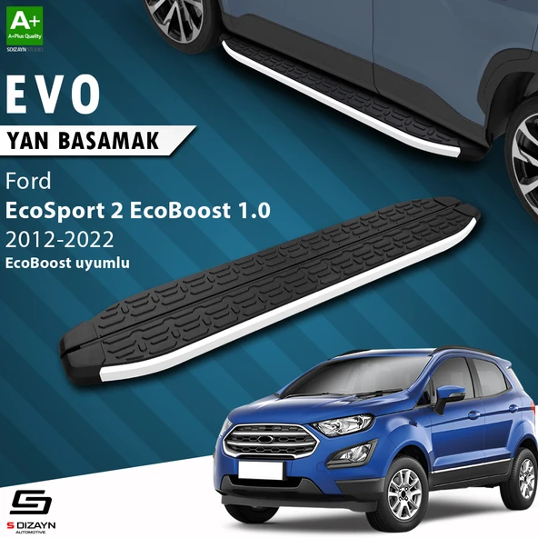 S-Dizayn Ford EcoSport 2 EcoBoost 1.0 Evo Aluminyum Yan Basamak 173 Cm 2012-2022 A+ Kalite ürün görseli 1