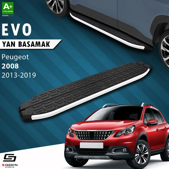 S-Dizayn Peugeot 2008 Evo Aluminyum Yan Basamak 173 Cm 2013-2019 A+ Kalite ürün görseli 1