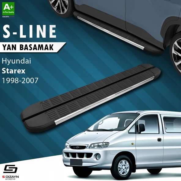 S-Dizayn Hyundai H-1 Starex S-Line Krom Yan Basamak 193 Cm 1998-2007 A+ Kalite ürün görseli 1