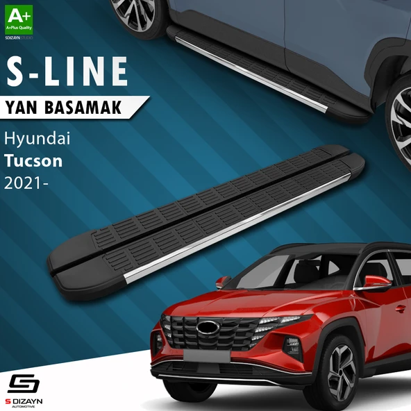 S-Dizayn Hyundai Tucson 4 S-Line Krom Yan Basamak 173 Cm 2021-2024 A+ Kalite ürün görseli 1