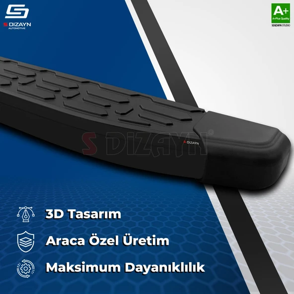 S-Dizayn Hyundai Tucson 3 Evo Siyah Yan Basamak 173 Cm 2015-2020 A+ Kalite - Resim 4