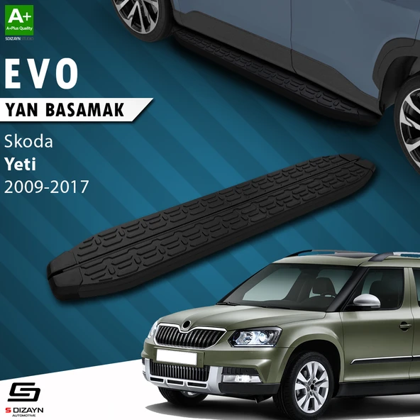 S-Dizayn Skoda Yeti Evo Siyah Yan Basamak 173 Cm 2009-2017 A+ Kalite ürün görseli