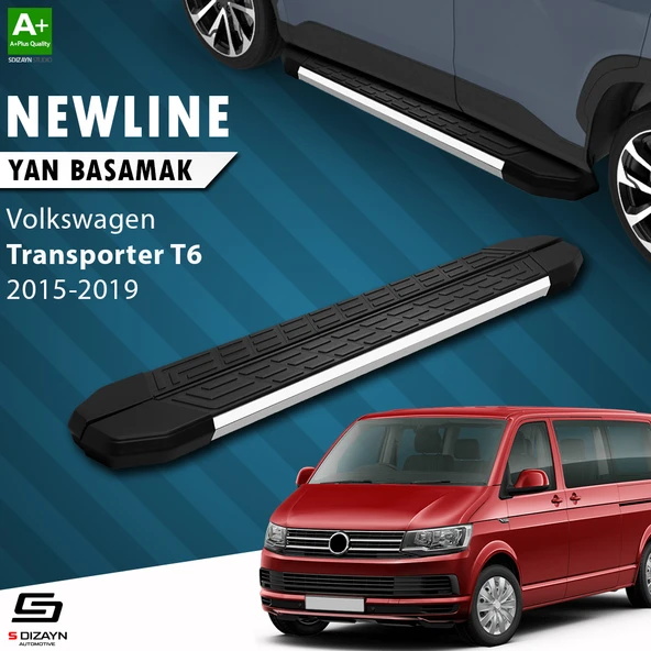 S-Dizayn VW Transporter T6 Uzun Şase NewLine Krom Yan Basamak 253 Cm 2015-2019 A+ Kalite ürün görseli 1