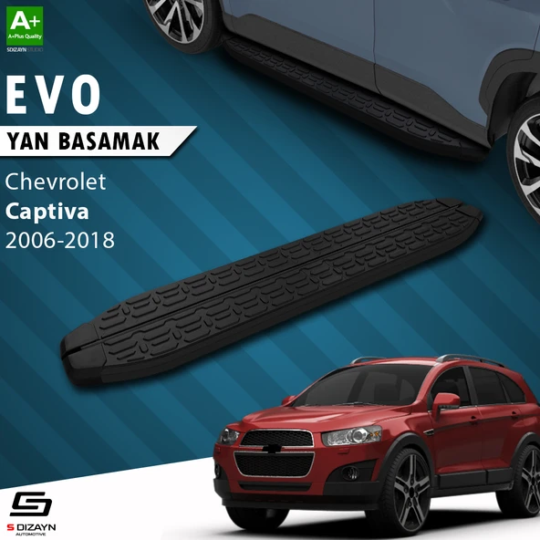 S-Dizayn Chevrolet Captiva Evo Siyah Yan Basamak 183 Cm 2006-2018 A+ Kalite - 1