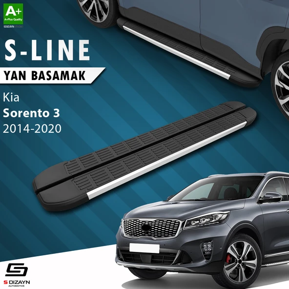 S-Dizayn Kia Sorento 3 S-Line Aluminyum Yan Basamak 183 Cm 2014-2020 A+ Kalite ürün görseli 1