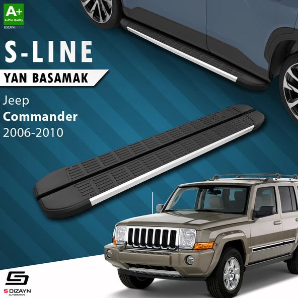 S-Dizayn Jeep Commander S-Line Aluminyum Yan Basamak 173 Cm 2006-2010 A+ Kalite ürün görseli