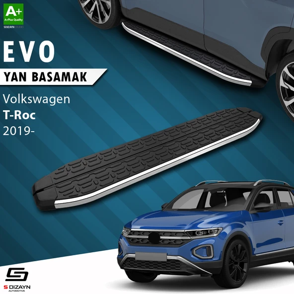 S-Dizayn VW T-Roc Evo Krom Yan Basamak 173 Cm 2019 Üzeri A+ Kalite ürün görseli 1