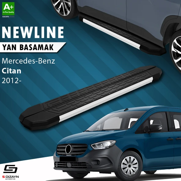 S-Dizayn Mercedes Citan NewLine Aluminyum Yan Basamak 193 Cm 2012-2021 A+ Kalite ürün görseli