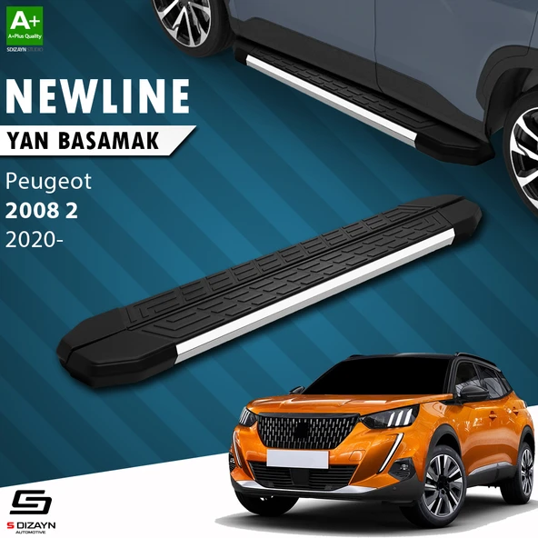 S-Dizayn Peugeot 2008 2 NewLine Krom Yan Basamak 183 Cm 2020 Üzeri A+ Kalite ürün görseli