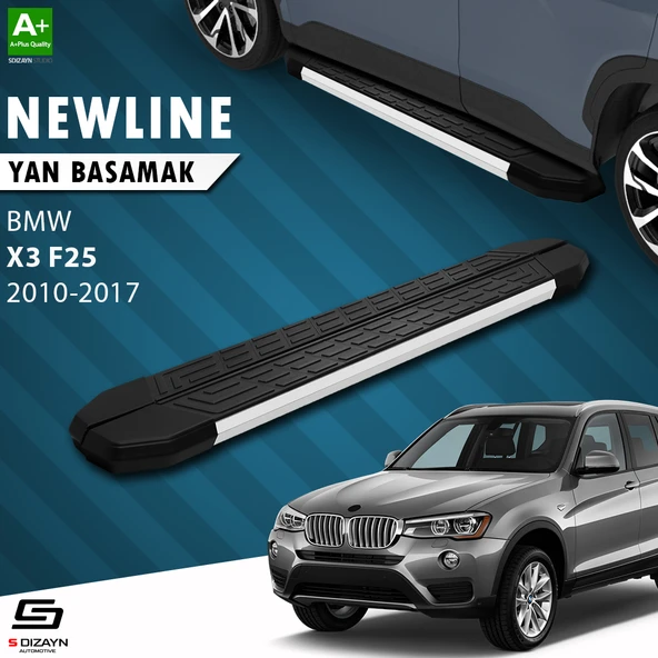 S-Dizayn Bmw X3 F25 NewLine Aluminyum Yan Basamak 193 Cm 2010-2017 A+ Kalite ürün görseli 1