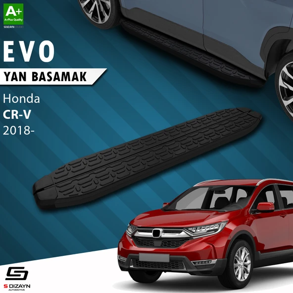 S-Dizayn Honda CR-V 5 Evo Siyah Yan Basamak 173 Cm 2018-2022 A+ Kalite ürün görseli 1