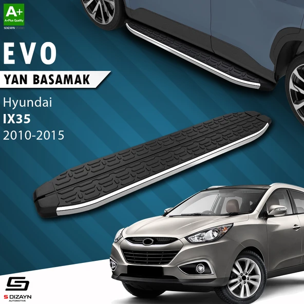 S-Dizayn Hyundai IX-35 Evo Krom Yan Basamak 173 Cm 2010-2015 A+ Kalite ürün görseli 1