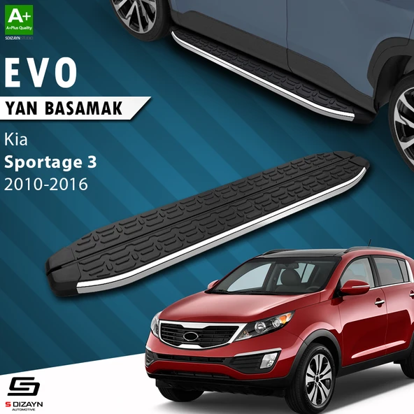 S-Dizayn Kia Sportage 3 Evo Krom Yan Basamak 173 Cm 2010-2016 A+ Kalite - 1