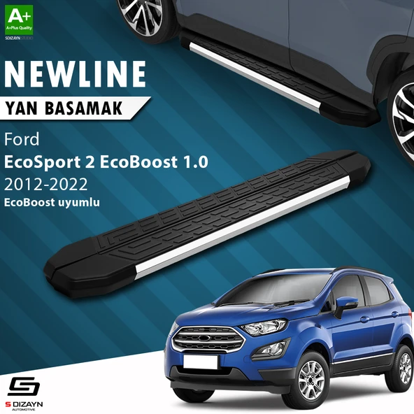 S-Dizayn Ford EcoSport 2 EcoBoost 1.0 NewLine Krom Yan Basamak 173 Cm 2012-2022 A+ Kalite ürün görseli 1