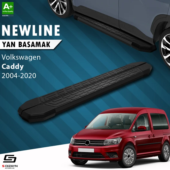 S-Dizayn VW Caddy 3 NewLine Siyah Yan Basamak 193 Cm 2004-2020 A+ Kalite ürün görseli 1