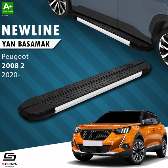 S-Dizayn Peugeot 2008 2 NewLine Aluminyum Yan Basamak 183 Cm 2020 Üzeri A+ Kalite ürün görseli 1