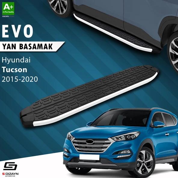 S-Dizayn Hyundai Tucson 3 Evo Aluminyum Yan Basamak 173 Cm 2015-2020 A+ Kalite ürün görseli 1