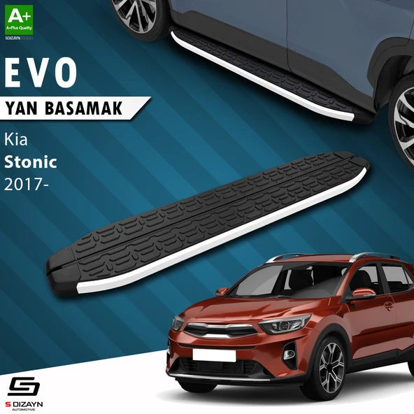 S-Dizayn Kia Stonic Evo Aluminyum Yan Basamak 173 Cm 2017 Üzeri A+ Kalite ürün görseli 1