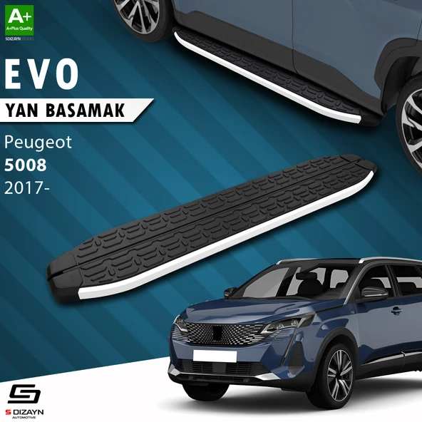 S-Dizayn Peugeot 5008 2 Evo Aluminyum Yan Basamak 203 Cm 2017-2023 A+ Kalite - 1
