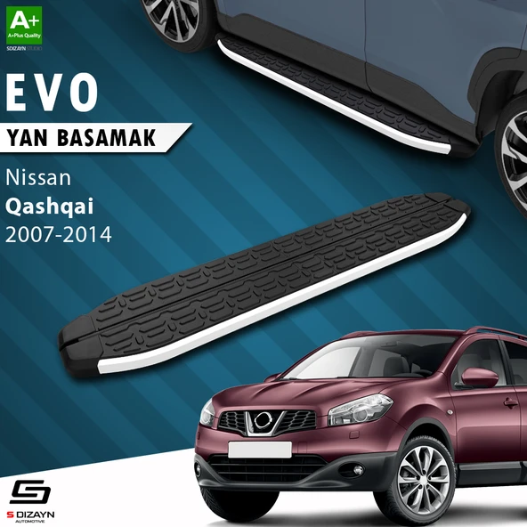 S-Dizayn Nissan Qashqai Evo Aluminyum Yan Basamak 173 Cm 2007-2014 A+ Kalite ürün görseli 1
