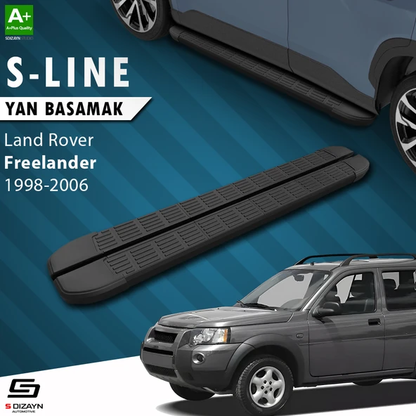 S-Dizayn Land Rover Freelander S-Line Siyah Yan Basamak 163 Cm 1998-2006 A+ Kalite ürün görseli 1