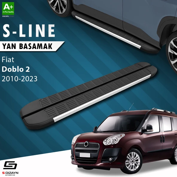 S-Dizayn Fiat Doblo 2 S-Line Aluminyum Yan Basamak 193 Cm 2010-2022 A+ Kalite ürün görseli 1