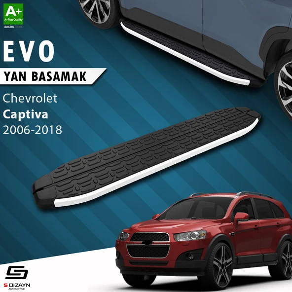S-Dizayn Chevrolet Captiva Evo Aluminyum Yan Basamak 183 Cm 2006-2018 A+ Kalite ürün görseli