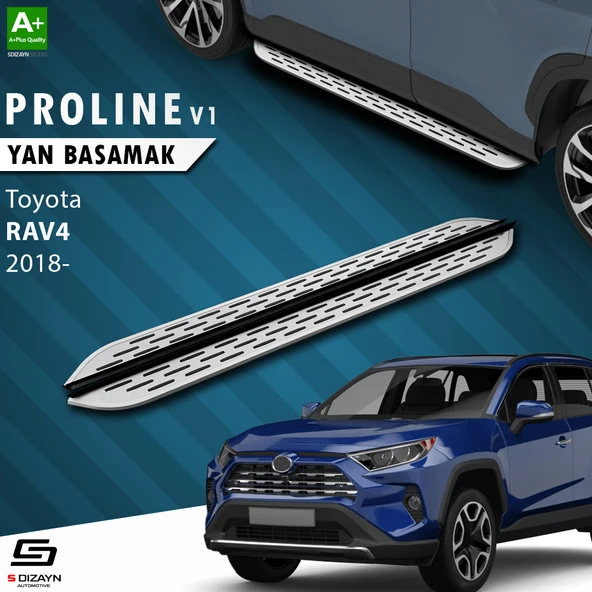 S-Dizayn Toyota RAV 4 5 OEM Still Pro V1 Aluminyum Yan Basamak 173 Cm 2018 Üzeri A+ Kalite ürün görseli 1