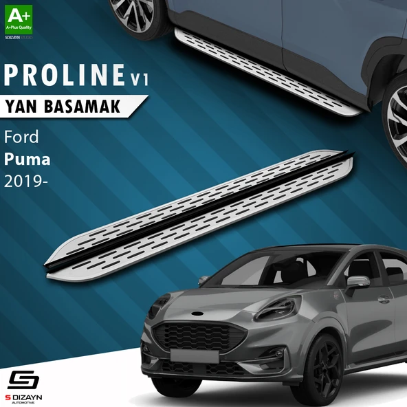 S-Dizayn Ford Puma OEM Still Pro V1 Aluminyum Yan Basamak 173 Cm 2019 Üzeri A+ Kalite ürün görseli 1
