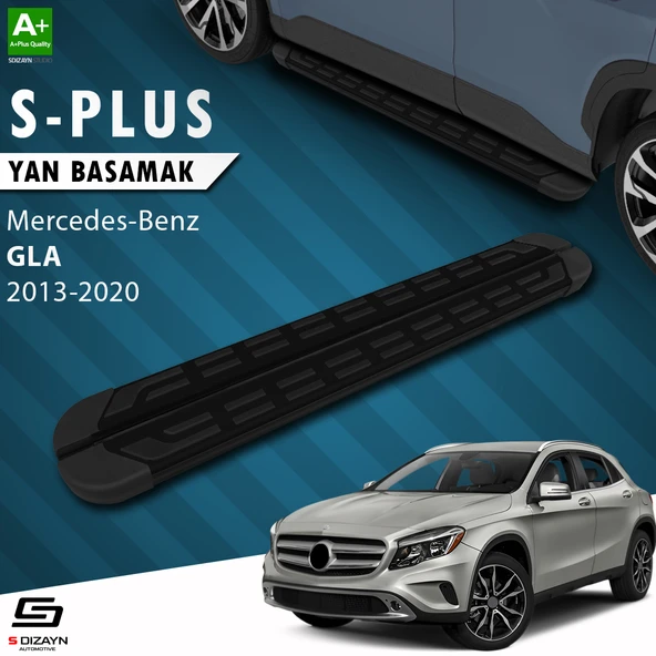 S-Dizayn Mercedes GLA X156 S-Plus Siyah Yan Basamak 183 Cm 2013-2020 A+ Kalite ürün görseli 1