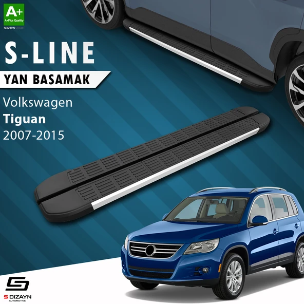 S-Dizayn VW Tiguan S-Line Aluminyum Yan Basamak 173 Cm 2007-2015 A+ Kalite ürün görseli