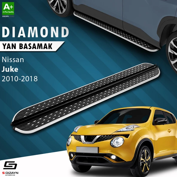 S-Dizayn Nissan Juke Diamond Krom Yan Basamak 173 Cm 2010-2018 A+ Kalite ürün görseli 1