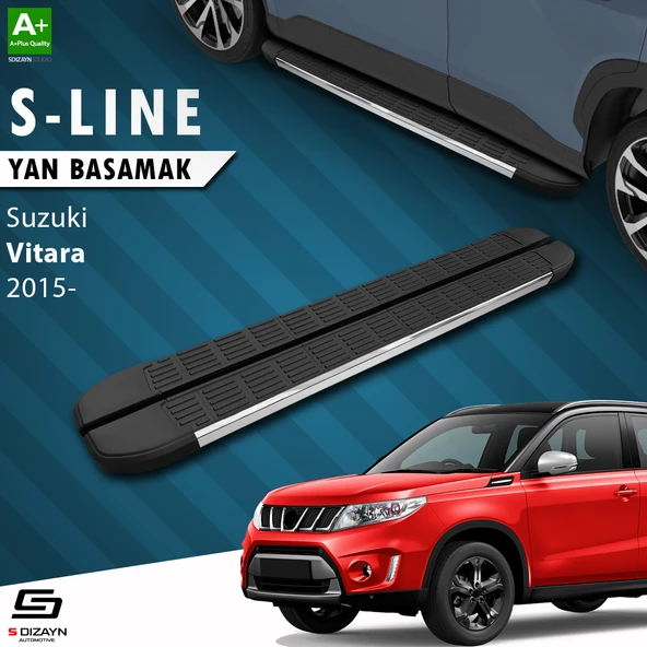 S-Dizayn Suzuki Vitara 4 S-Line Krom Yan Basamak 163 Cm 2015 Üzeri A+ Kalite ürün görseli