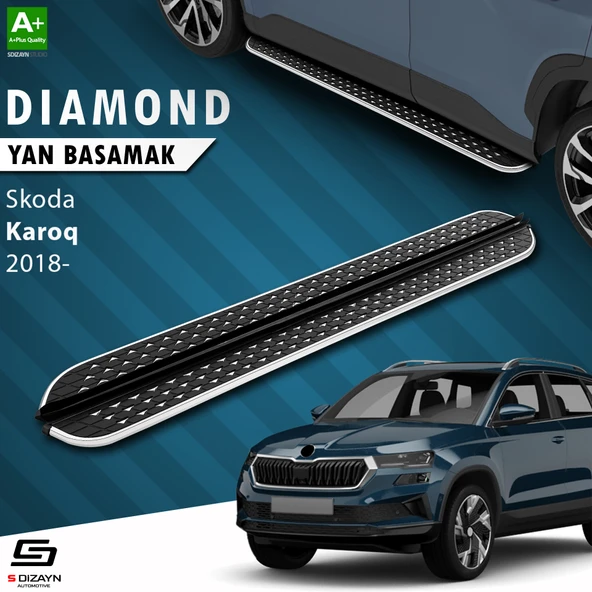 S-Dizayn Skoda Karoq Diamond Krom Yan Basamak 173 Cm 2018 Üzeri A+ Kalite - 1