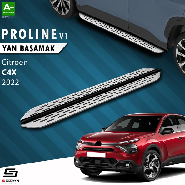 S-Dizayn Citroen C4 X OEM Still Pro V1 Aluminyum Yan Basamak 183 Cm 2022 Üzeri A+ Kalite ürün görseli