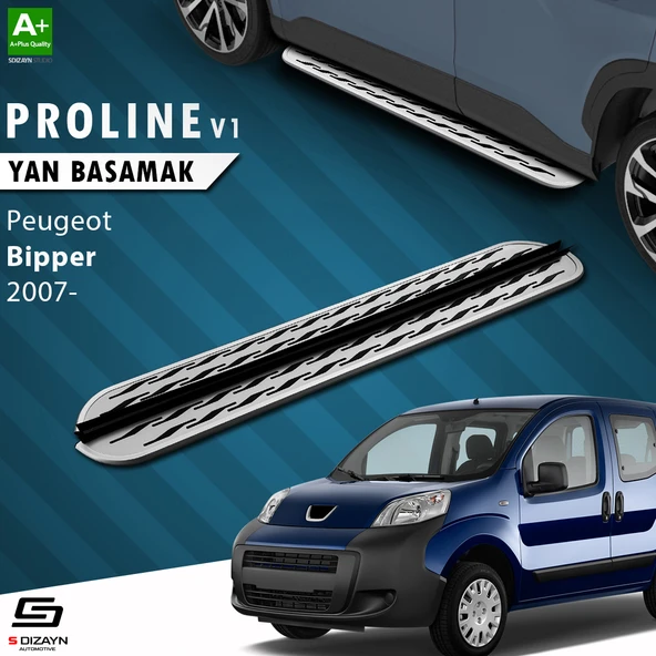 S-Dizayn Peugeot Bipper OEM Still Pro V2 Aluminyum Yan Basamak 173 Cm 2007-2017 A+ Kalite ürün görseli 1