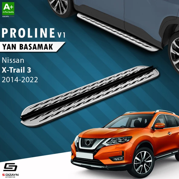 S-Dizayn Nissan X-Trail T32 OEM Still Pro V2 Aluminyum Yan Basamak 183 Cm 2014-2022 A+ Kalite ürün görseli 1
