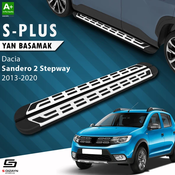 S-Dizayn Dacia Sandero 2 Stepway S-Plus Gri Yan Basamak 173 Cm 2013-2020 A+ Kalite ürün görseli 1