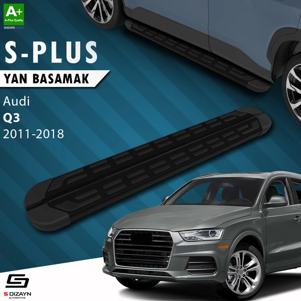 S-Dizayn Audi Q3 8U S-Plus Siyah Yan Basamak 173 Cm 2011-2018 A+ Kalite ürün görseli