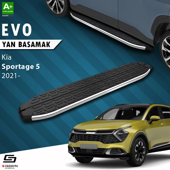 S-Dizayn Kia Sportage 5 Evo Krom Yan Basamak 173 Cm 2021 Üzeri A+ Kalite ürün görseli