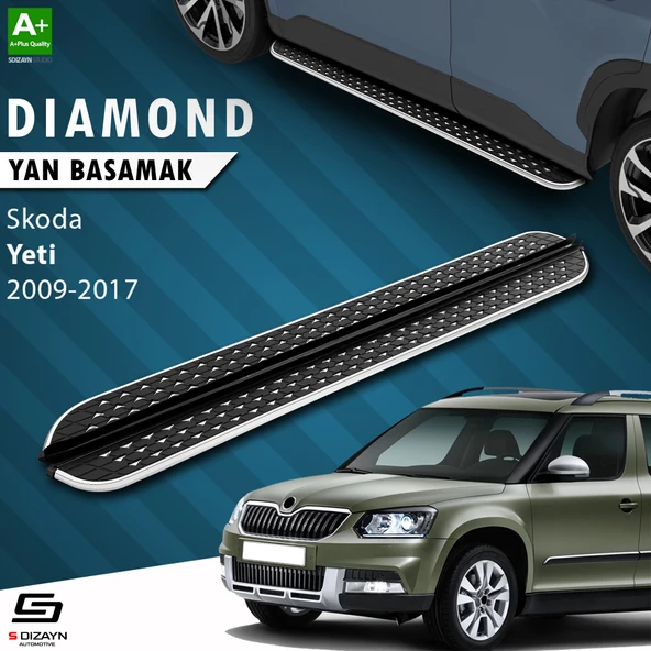 S-Dizayn Skoda Yeti Diamond Krom Yan Basamak 173 Cm 2009-2017 A+ Kalite ürün görseli 1