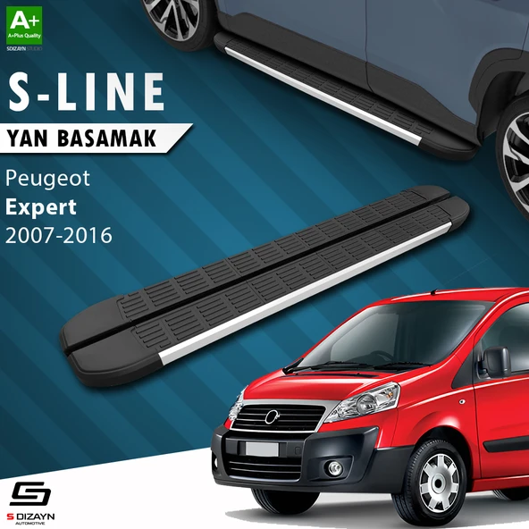 S-Dizayn Peugeot Expert 2 Kısa Şase S-Line Aluminyum Yan Basamak 213 Cm 2007-2016 ürün görseli