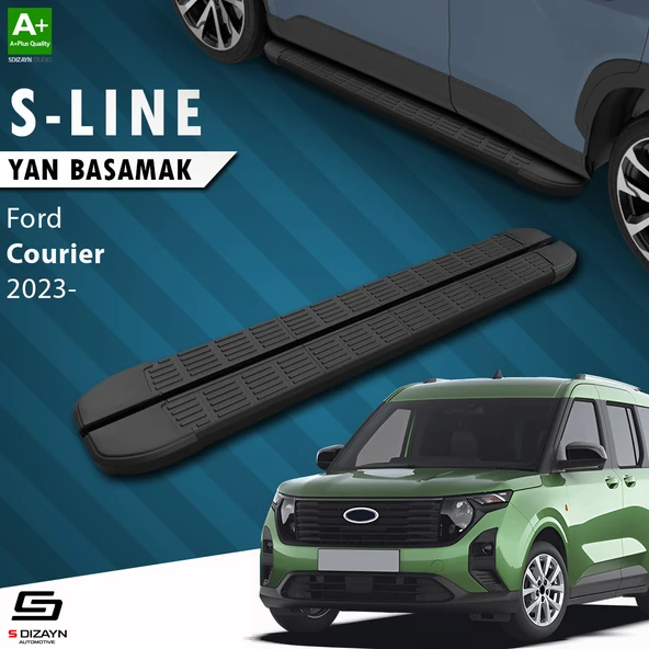 S-Dizayn Ford Courier 2 S-Line Siyah Yan Basamak 183 Cm 2023 Üzeri A+ Kalite ürün görseli 1