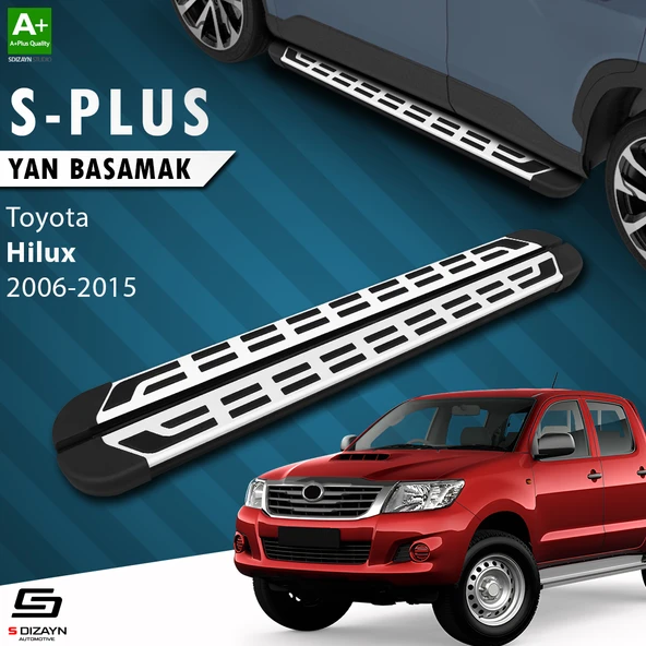 S-Dizayn Toyota Hilux 7 S-Plus Gri Yan Basamak 203 Cm 2006-2015 A+ Kalite ürün görseli