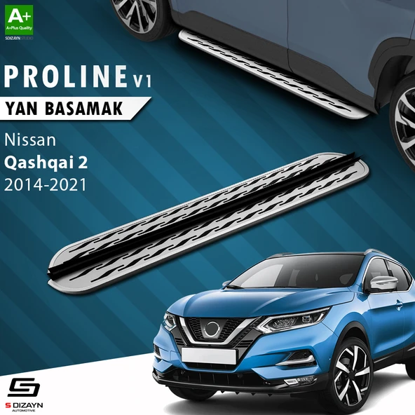 S-Dizayn Nissan Qashqai 2 OEM Still Pro V2 Aluminyum Yan Basamak 173 Cm 2014-2021 A+ Kalite ürün görseli