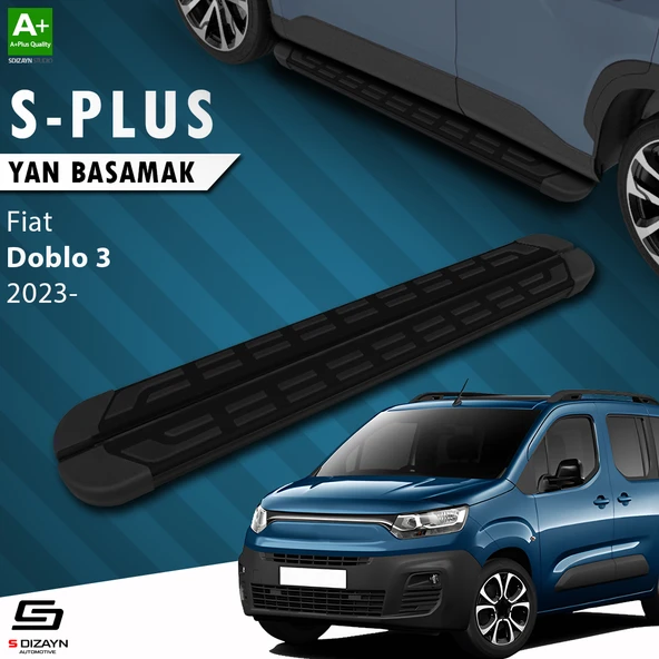 S-Dizayn Fiat Doblo 3 S-Plus Siyah Yan Basamak 203 Cm 2023 Üzeri ürün görseli 1