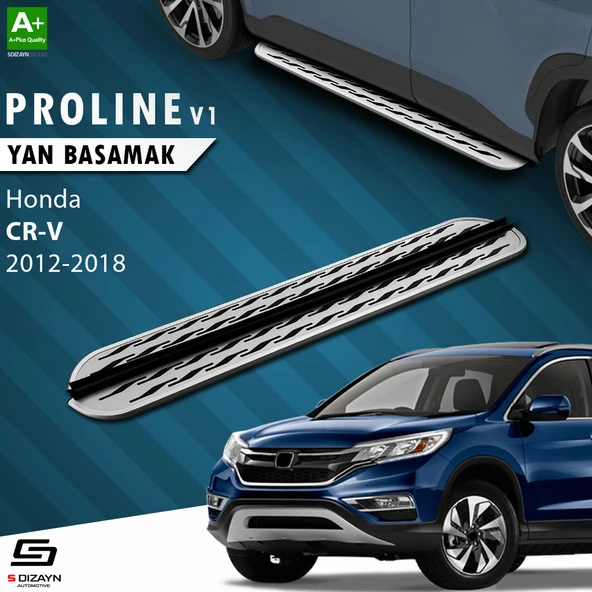 S-Dizayn Honda CR-V 4 OEM Still Pro V2 Aluminyum Yan Basamak 173 Cm 2012-2018 A+ Kalite ürün görseli 1