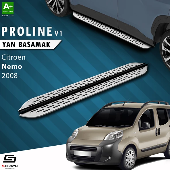 S-Dizayn Citroen Nemo OEM Still Pro V1 Aluminyum Yan Basamak 173 Cm 2008-2017 A+ Kalite ürün görseli 1