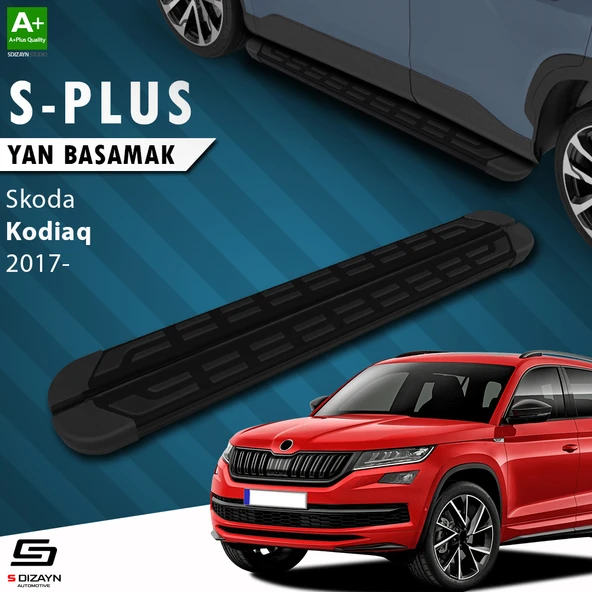 S-Dizayn Skoda Kodiaq S-Plus Siyah Yan Basamak 193 Cm 2017-2023 A+ Kalite ürün görseli
